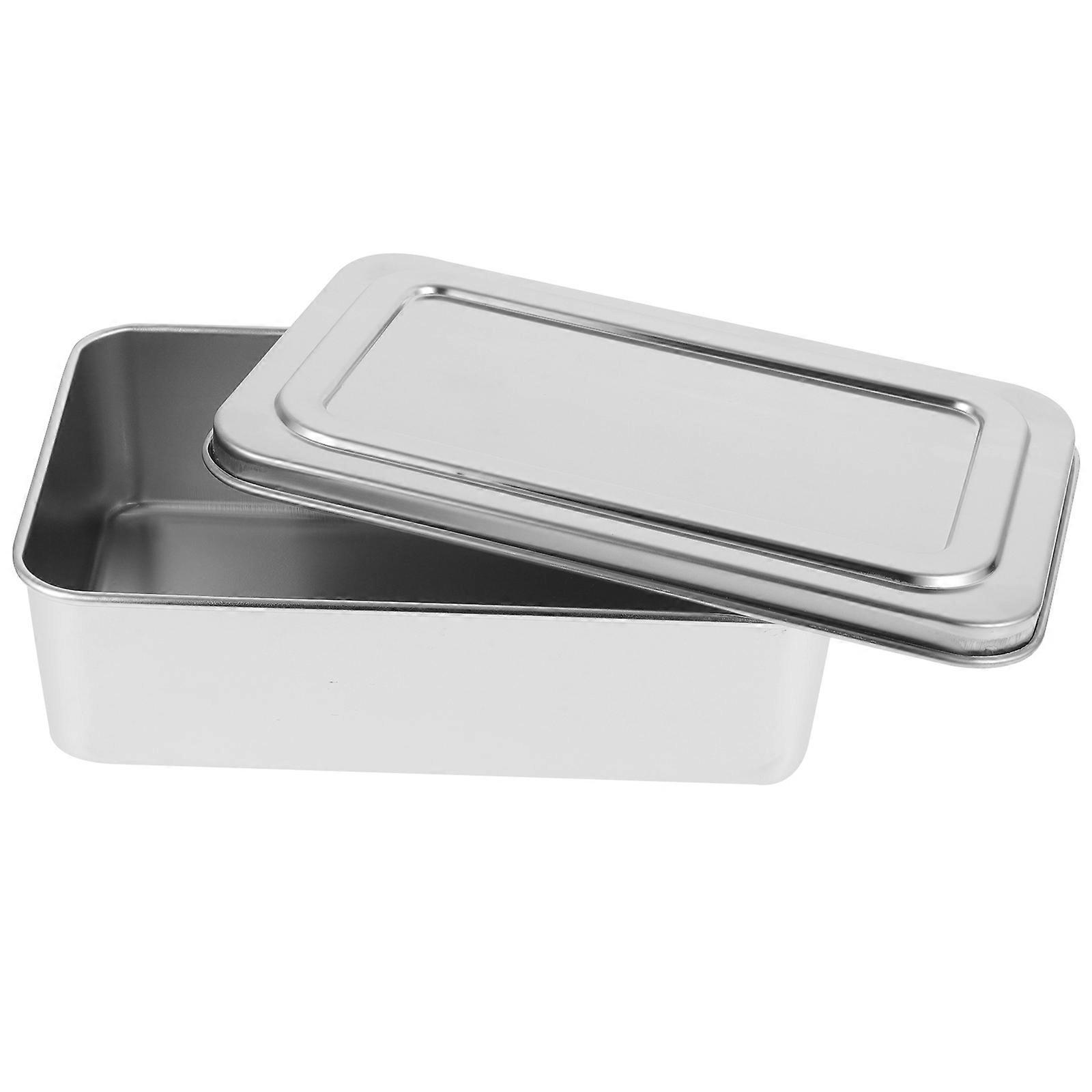 Kuchenbackkasten, Brotbackform Mit Deckel, Diy-kuchenbox, Brotbackkasten Aus Edelstahl-23.00x15.00x6.50cm-silver