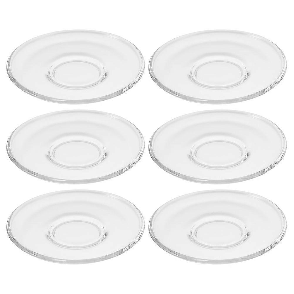 6-teiliges Set Glasuntersetzer, Tassenmatten, Untersetzer, Becherunterlagen, Dekorative Cupcake-teller, Dessertteller-9x9x1.5cm-transparent