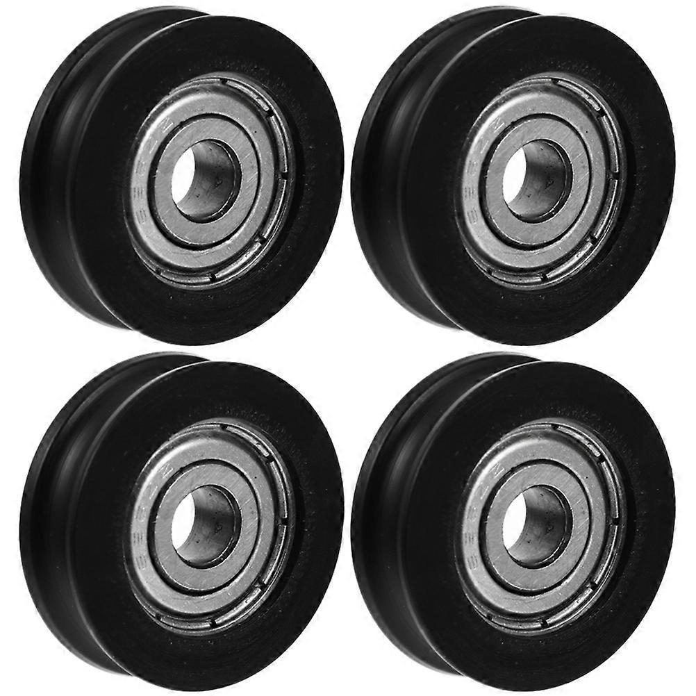 Stück U-nut-rollenführungsrollen In U-form Für Tür- Und Fensterbeschläge-2x2x0.7cm-black