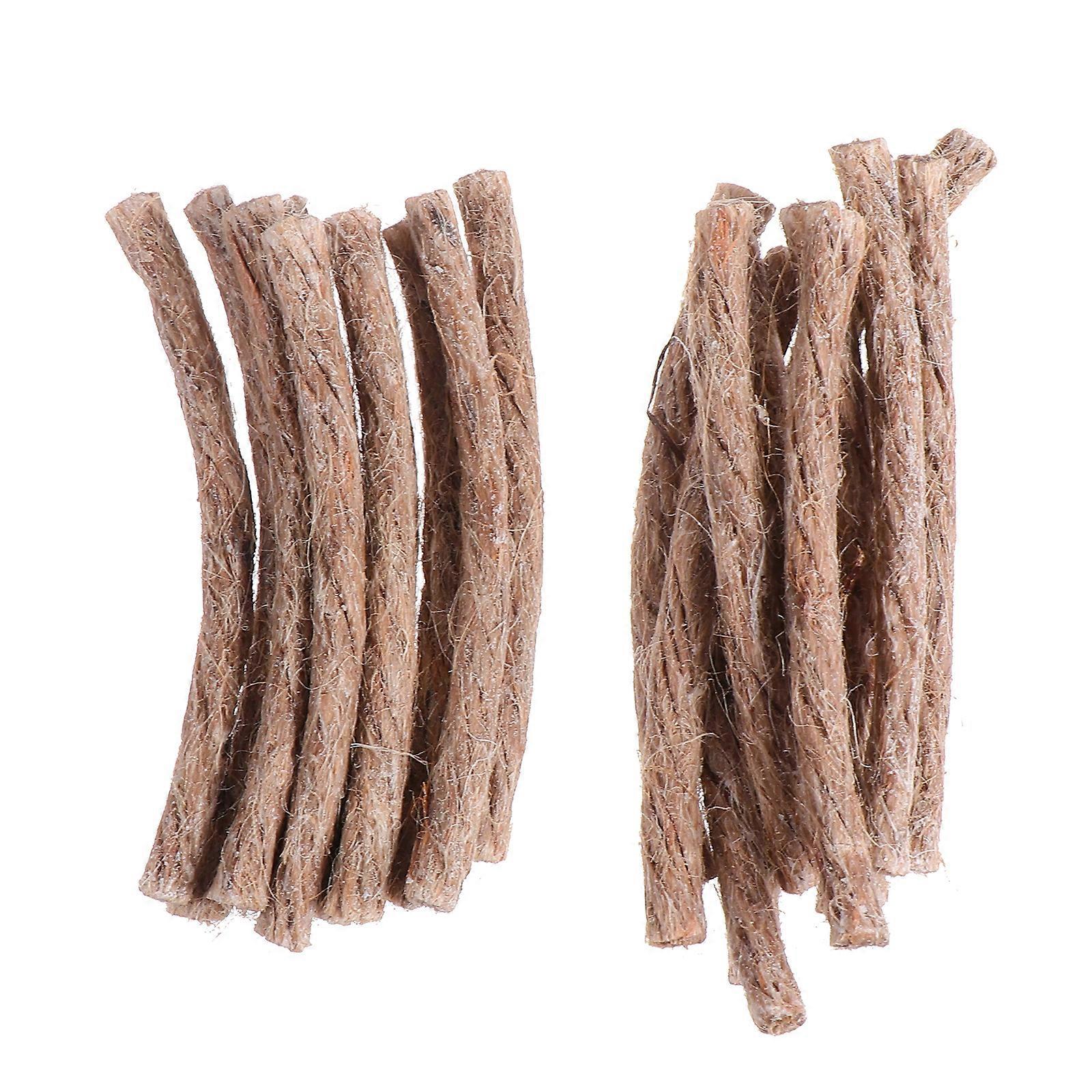 20 Stück Überlebensdocht Hanfschnur Campingfeuerzeug Hanfzunder Feueranzünder-7.50x0.50x0.50cm-coffee