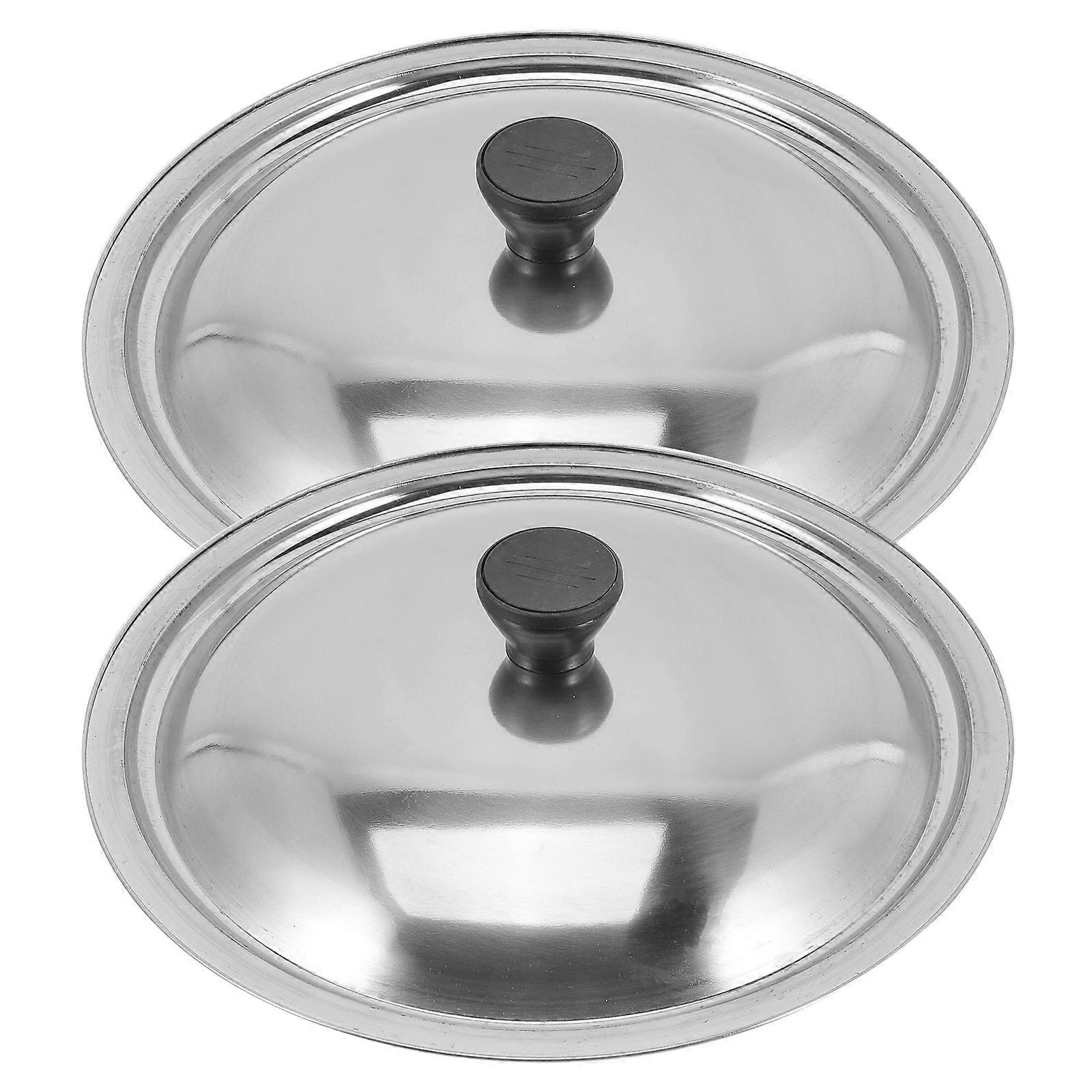 Stück Vintage-eisenpfanne, Edelstahldeckel, Regensichere Abdeckung, Herdabdeckung, Waben-herddeckel-26.00x26.00x8.00cm-silver