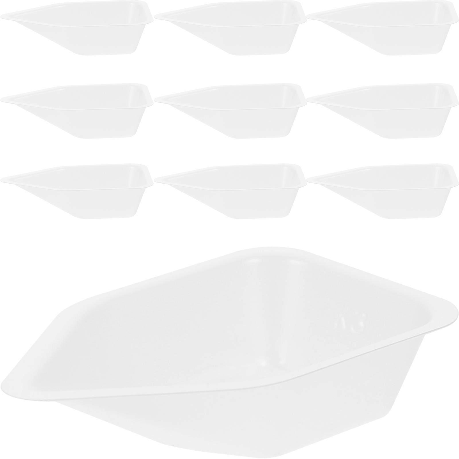 10 Stück Wiederverwendbare Wiegeschalen Aus Kunststoff, Pulverwägeplatten Für Das Labor-5.60x3.40x1.30cm