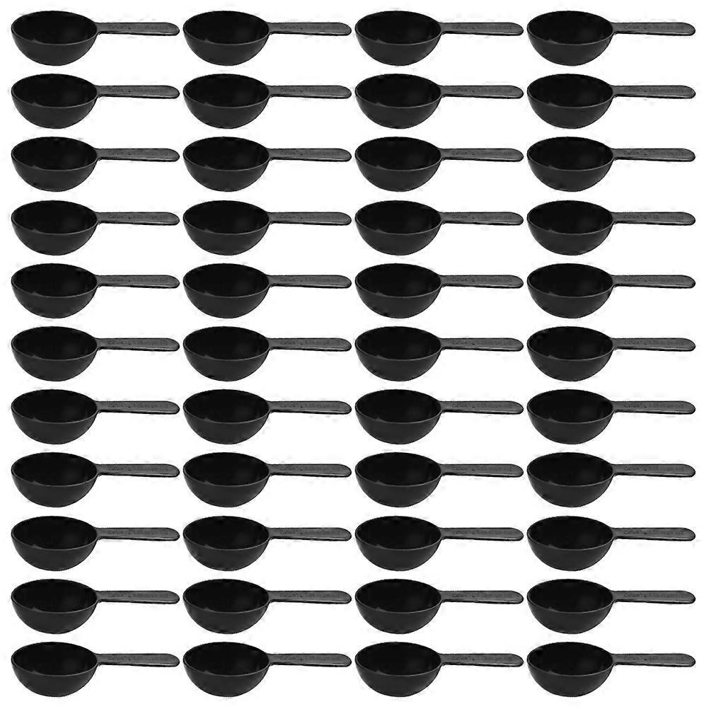 50 Stück Kunststoff-kaffeebohnenlöffel, Messlöffel Für Kaffeebohnen Für Cafés-9.50x3.50x2.50cm-black