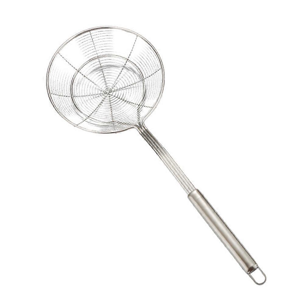 Stück Edelstahl-sieblöffel Für Frittieröl, Speiseöl, Nudeln Und Pommes Frites (14 Cm Durchmesser)-39.00x13.50x5.00cm-silver
