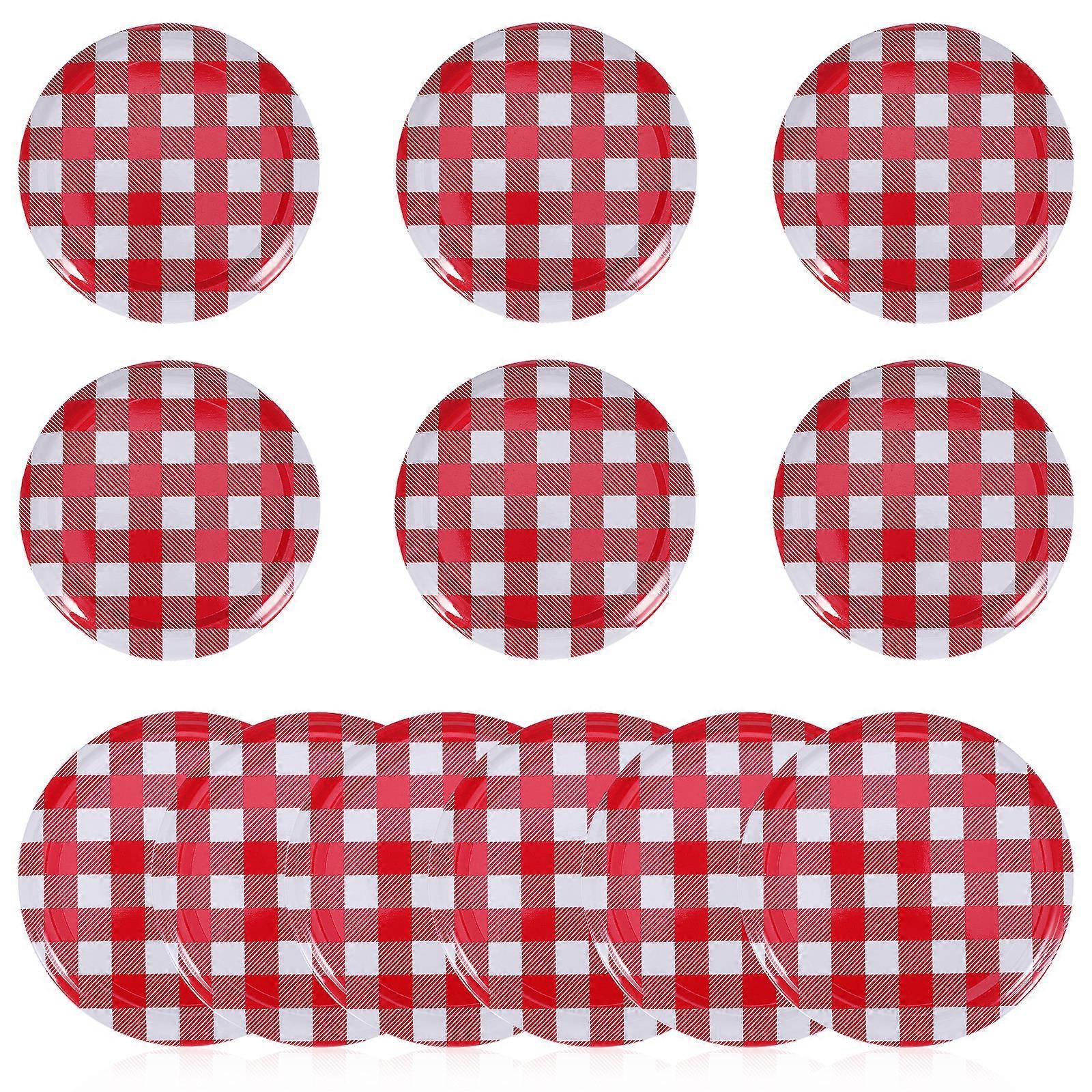 12 Stück Einmachglasdeckel Mit Weiter Öffnung, Einmachdeckel, Trinkdeckel Für Einmachgläser, Dichtungen Für Einmachgläser-7.00x7.00x1.20cm