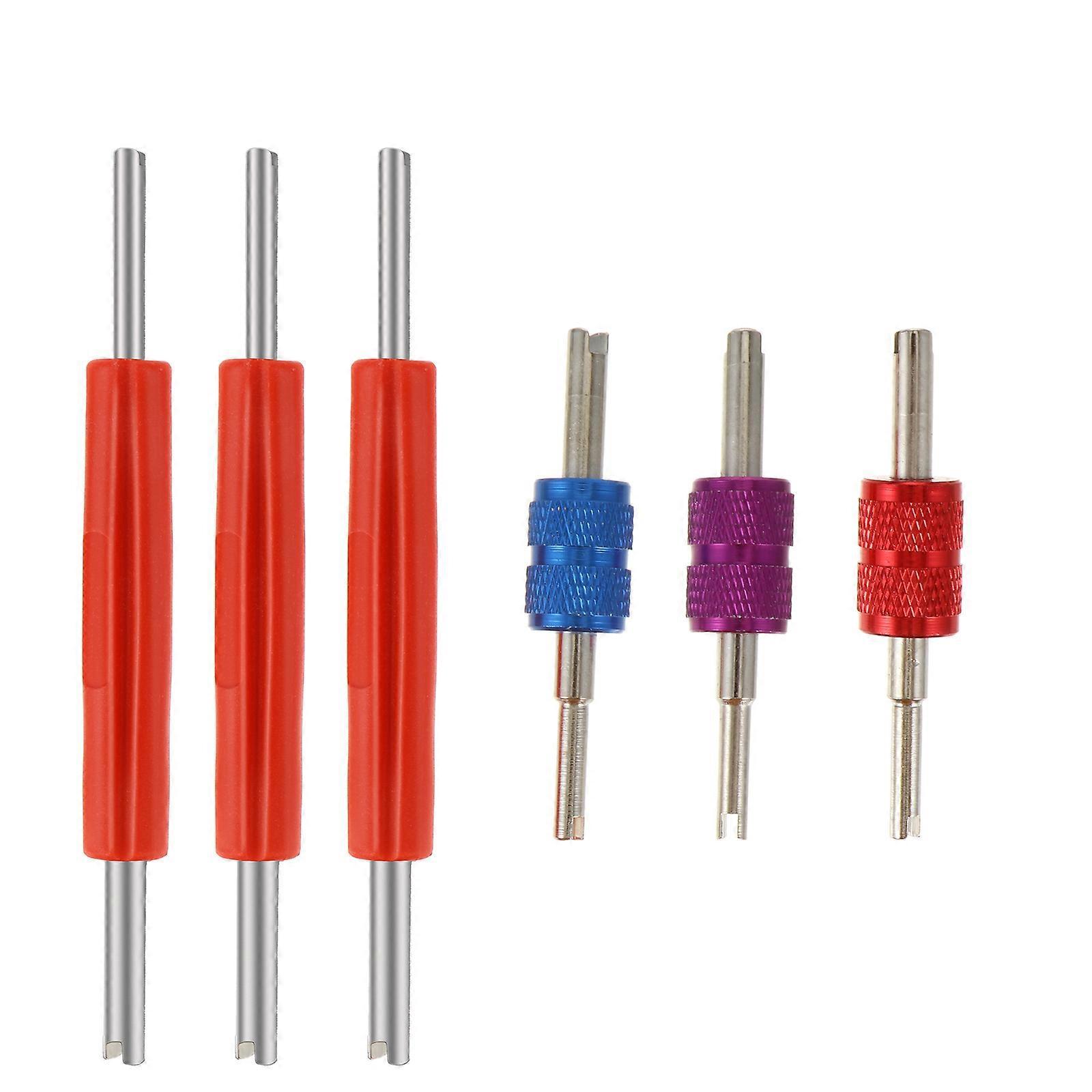 6-teiliges Set Doppelkopf-reifenkernentferner-werkzeug Zur Reifenreparatur-13x1.3cm