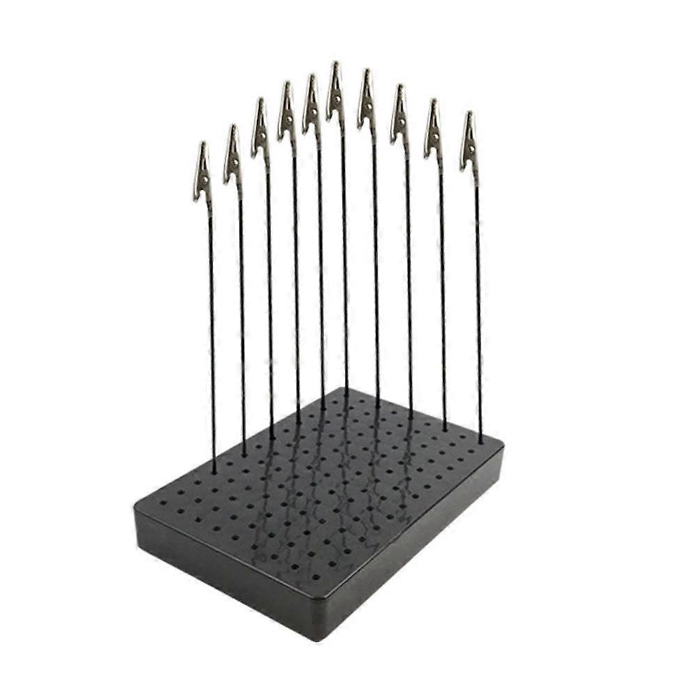 Set Modellbau-basis, Lackierkabinenständer, Farbclips, Basis, Farbklammern-15.00x10.00x2.40cm-black