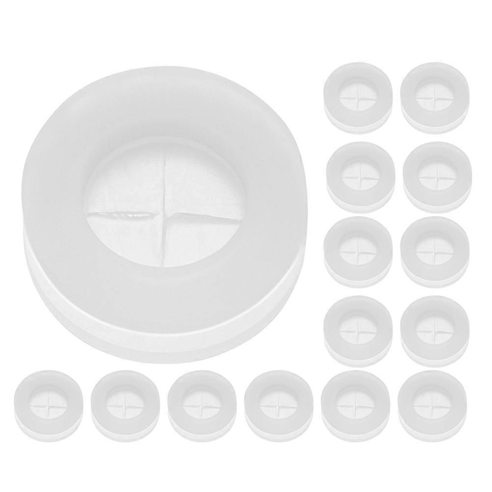 24 Stück Silikon-strohhalm-lochstopfen Für Einmachglasdeckel, Gärdeckel-dichtungsgummis Für Einmachgläser-1.70x1.70x0.60cm-white