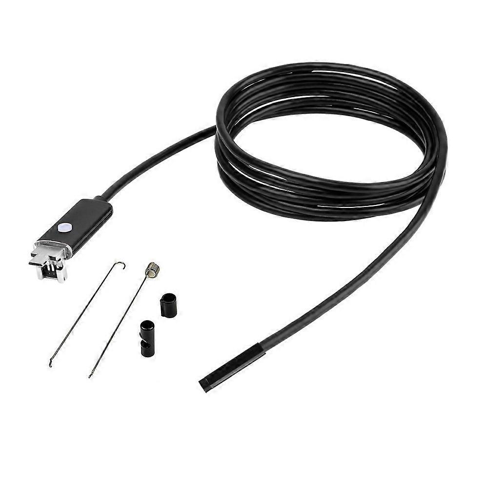 M 5,5 Mm 2-in-1 Wasserdichte 6-led Ip67 Inspektionskamera Für Android-telefone Und Pc (schwarz)-black