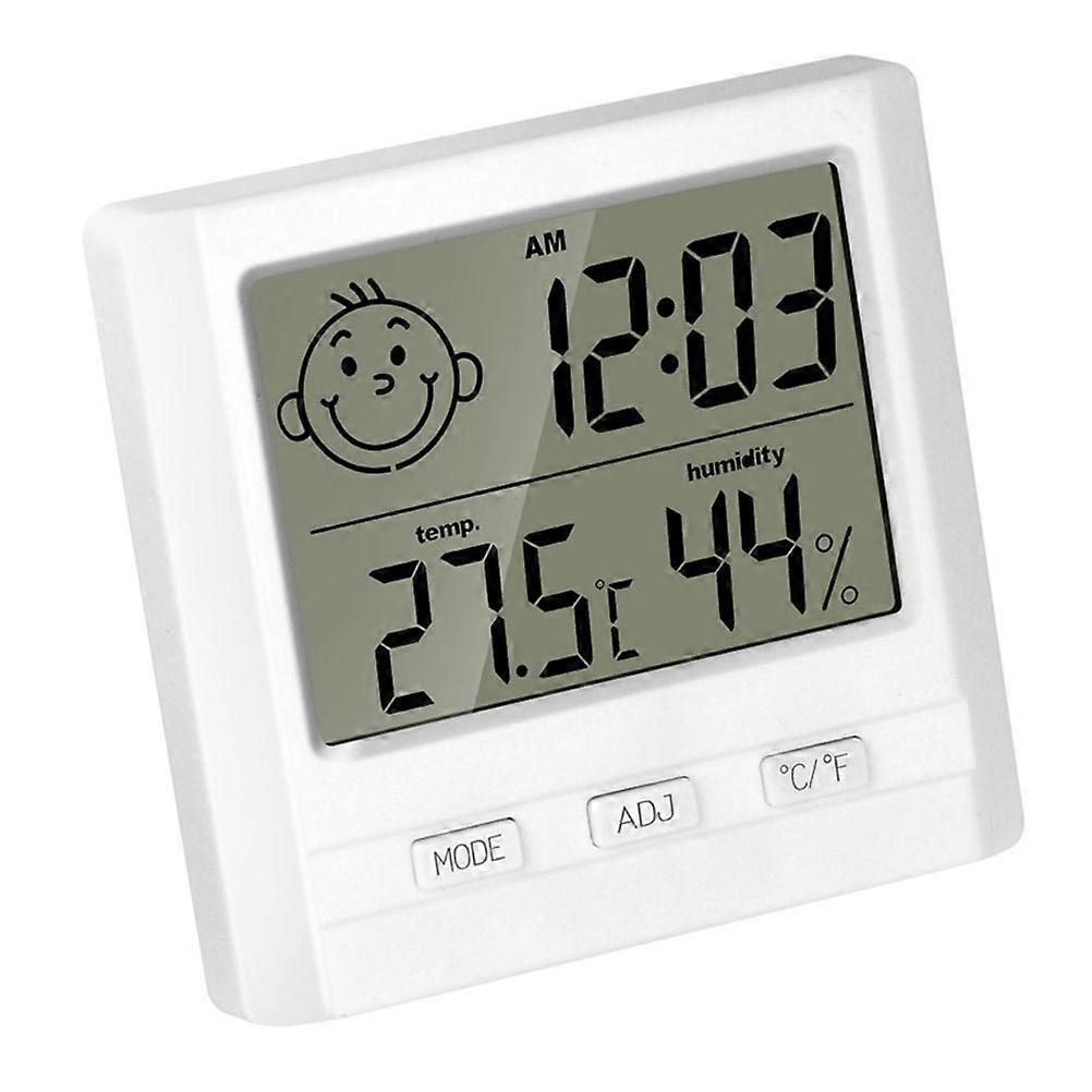 Digitales Thermometer-hygrometer Zur Messung Von Innen- Und Außentemperatur Sowie Luftfeuchtigkeit Für Zuhause Und Büro (ohne Batterie)-white