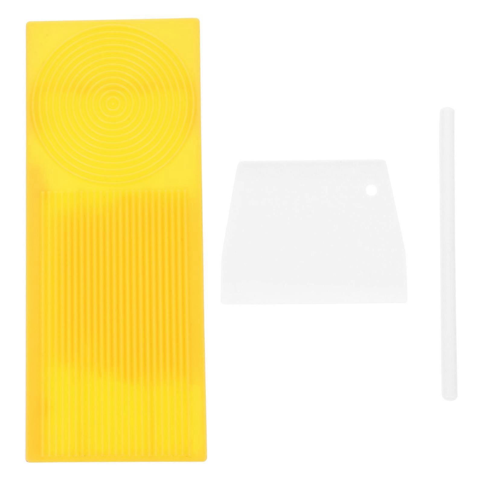 Set Küchen-gnocchi-bretter, Wiederverwendbares Pasta-gnocchi-brett, Werkzeug, Spaghetti-maker Aus Kunststoff-25.00x10.20x1.20cm-yellow