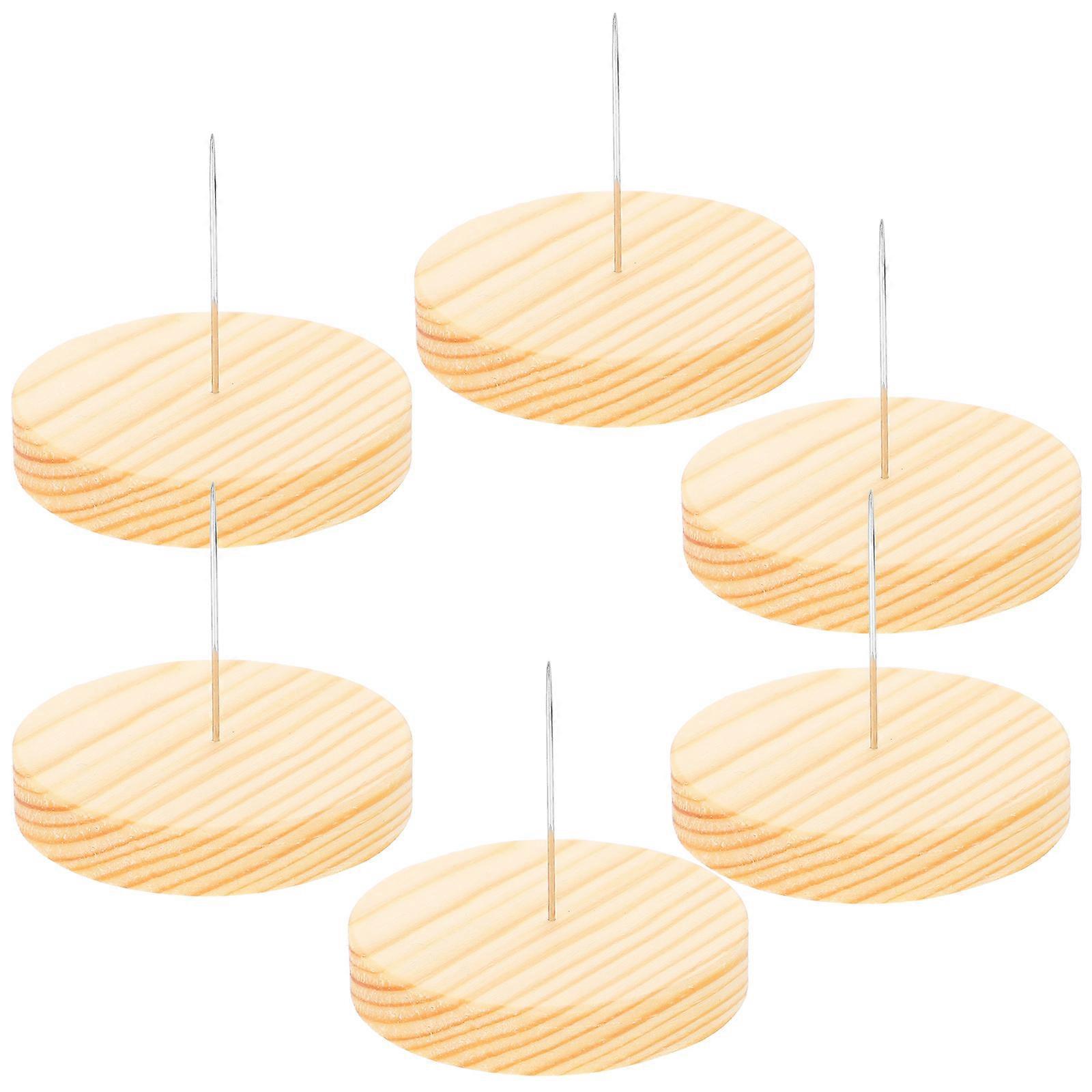 6er-set Puppenständer Für Nadelfilzpuppen, Holzsockel Für Filztierpuppen-5.00x5.00x4.50cm