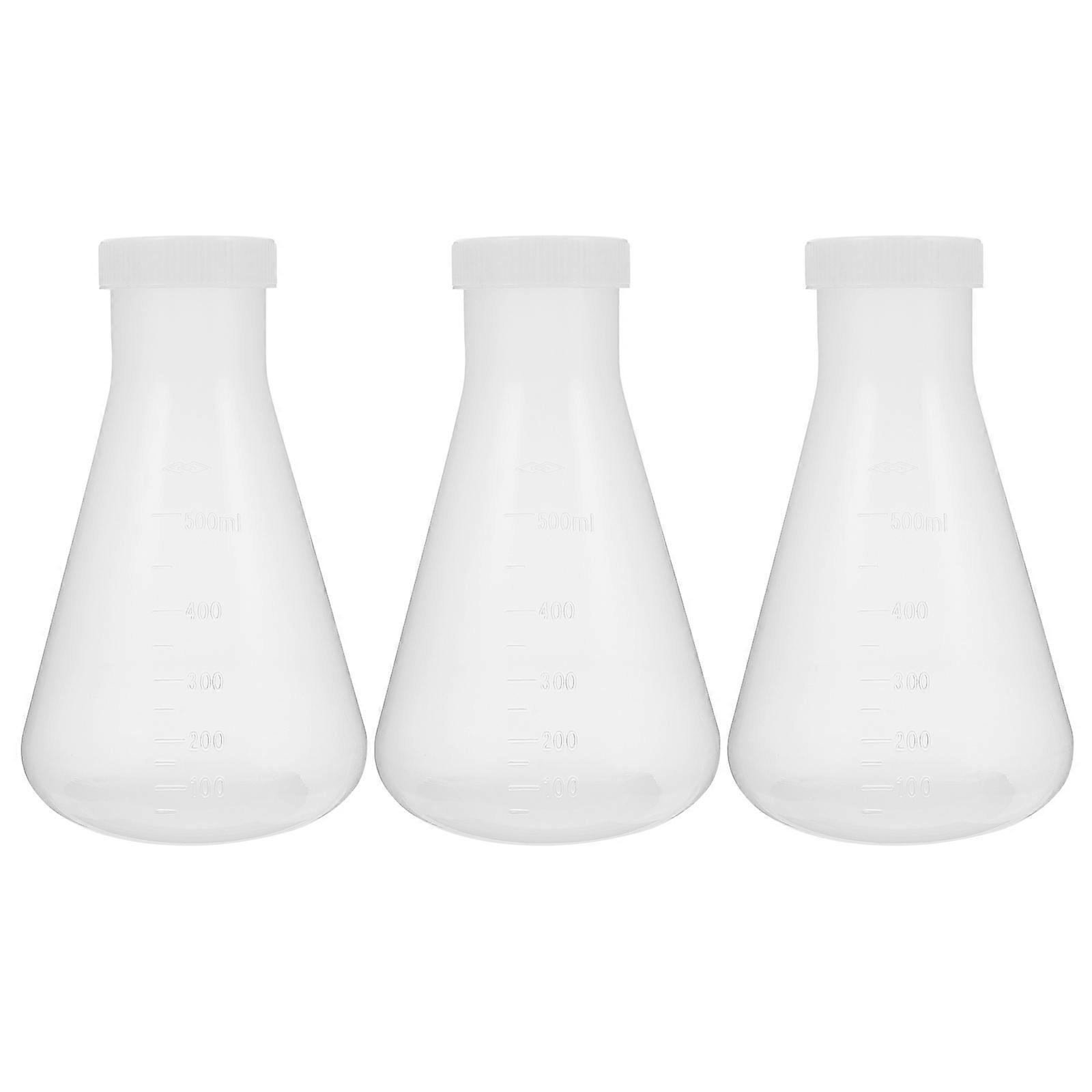 Stück Erlenmeyerkolben Aus Kunststoff, Transparente Wissenschaftskolben, Praktische Konische Kolben-17x10cm-transparent