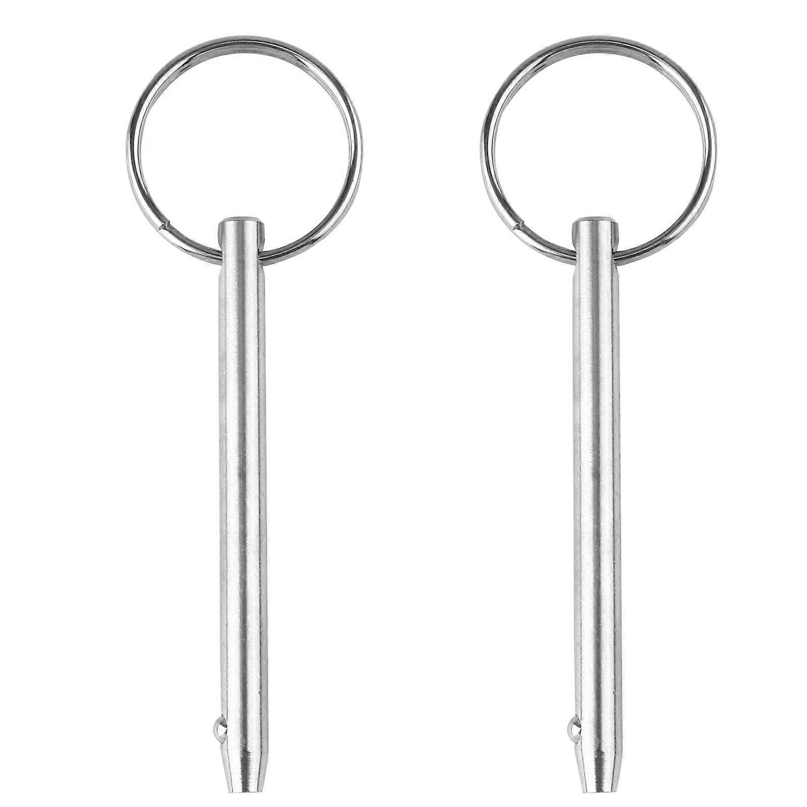 2 Stück Schnellverschlussbolzen Für Bootsdeckscharniere Aus Edelstahl, Bootszubehör-7.5x0.6cm-silver