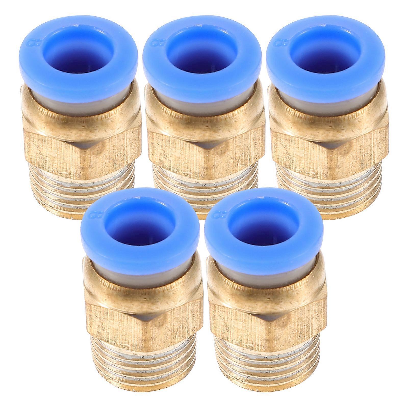 5 Stück Druckluftschlauchverschraubungen 1/4 Zoll Hochdruckreiniger Schnellkupplungen Crimpverschraubungen Für Rohre-2.1x1.5cm