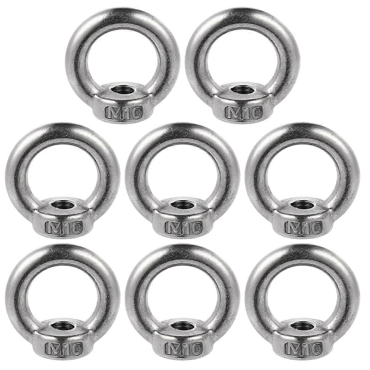 8 Stück Robuste Ösenmuttern Aus Edelstahl, Ringmuttern, Ösenmuttern, Hebevorrichtungsteile-4x4cm-silver