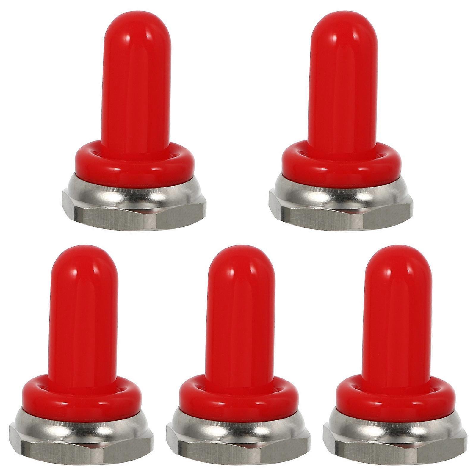 Stück Kippschalterabdeckungen, Staubdichte Und Wasserdichte Sicherheitsabdeckungen-2.50x1.70x1.70cm-red