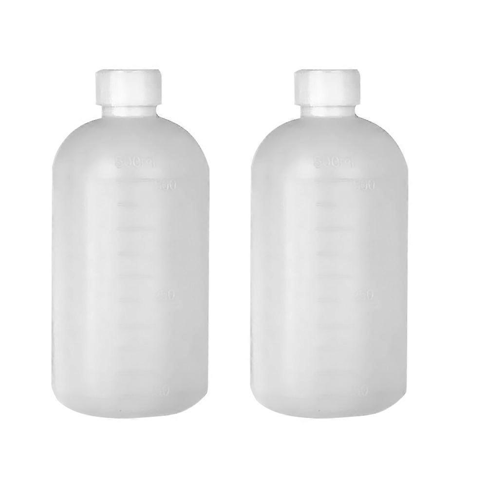 2 Stück 500 Ml Messflaschen Aus Kunststoff Mit Schmaler Öffnung-17x7.7cm-transparent