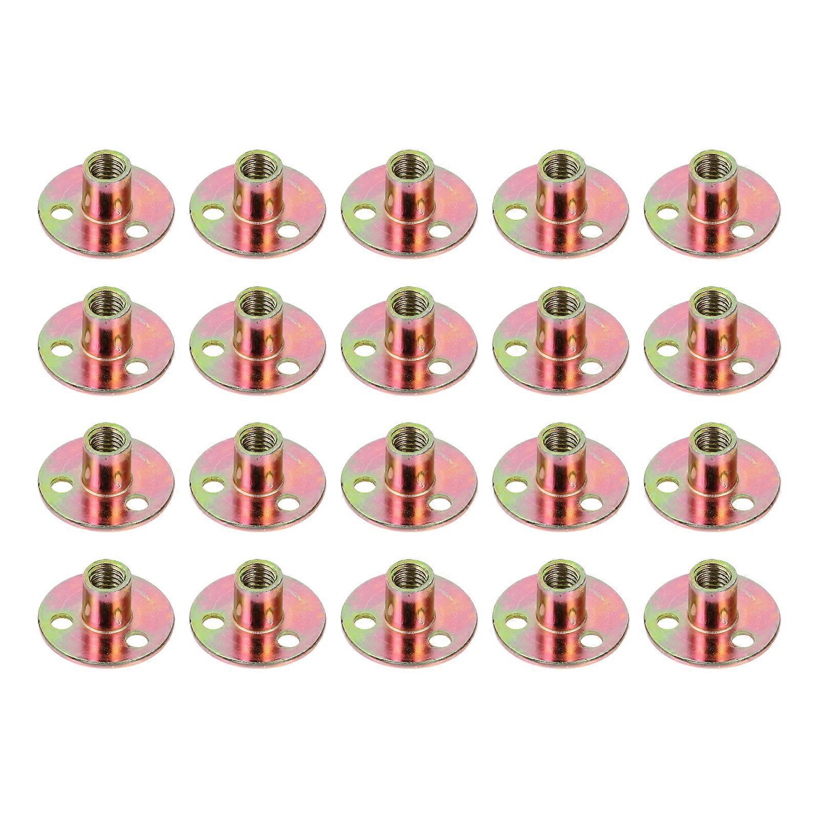20 Stück / Satz M10 Rundplatten-dreilochmuttern Flanschplatten-schraubmuttern-3.70x3.70x2.20cm-colorful