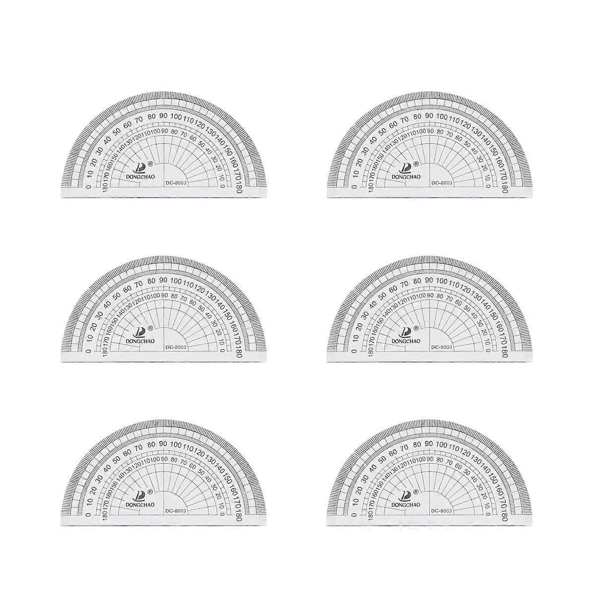10 Stück Durchsichtige Kunststoff-winkelmesser, 180-grad-winkelmesser Für Winkelmessungen, Geeignet Für Schüler, Schule Und Büro-10.00x5.50x0.02cm