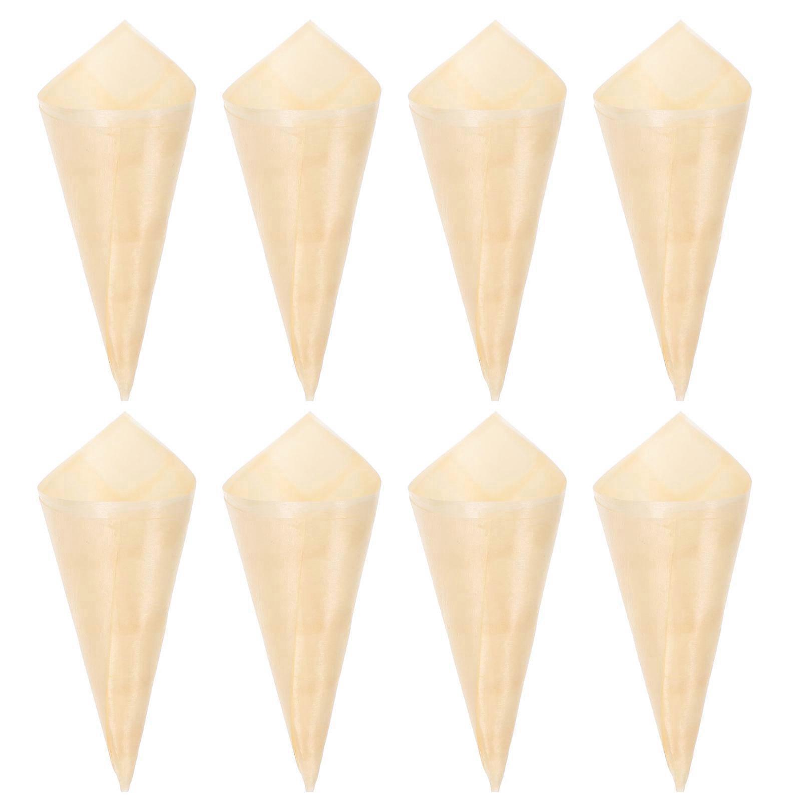 50 Stück Einweg-holzwaffeln Für Snacks, Eiscreme Und Süßigkeiten-8x3x3cm