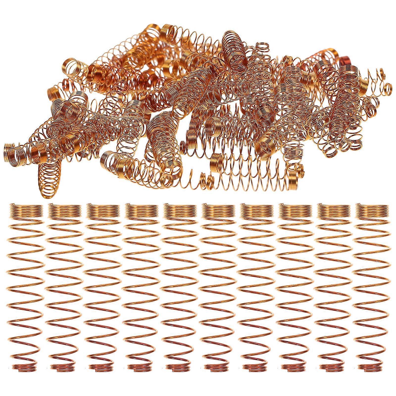 90 Stück Kleine Druckfedern, Kleine Federn Für Bastelarbeiten Und Heimwerkerreparaturen-0.5x0.5x2.5cm-golden