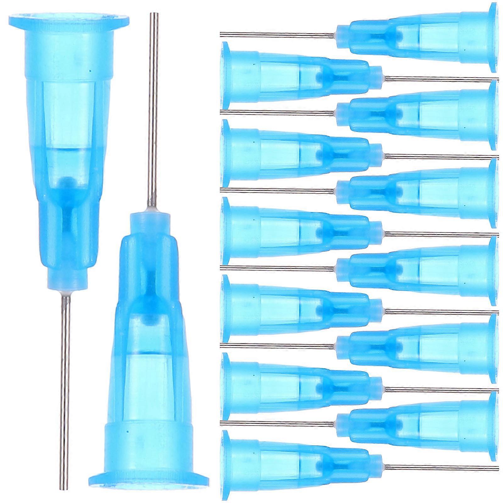 100 Stück Wiederverwendbare Dosiernadeln Für Klebstoffe-3x0.6x0.6cm-blue