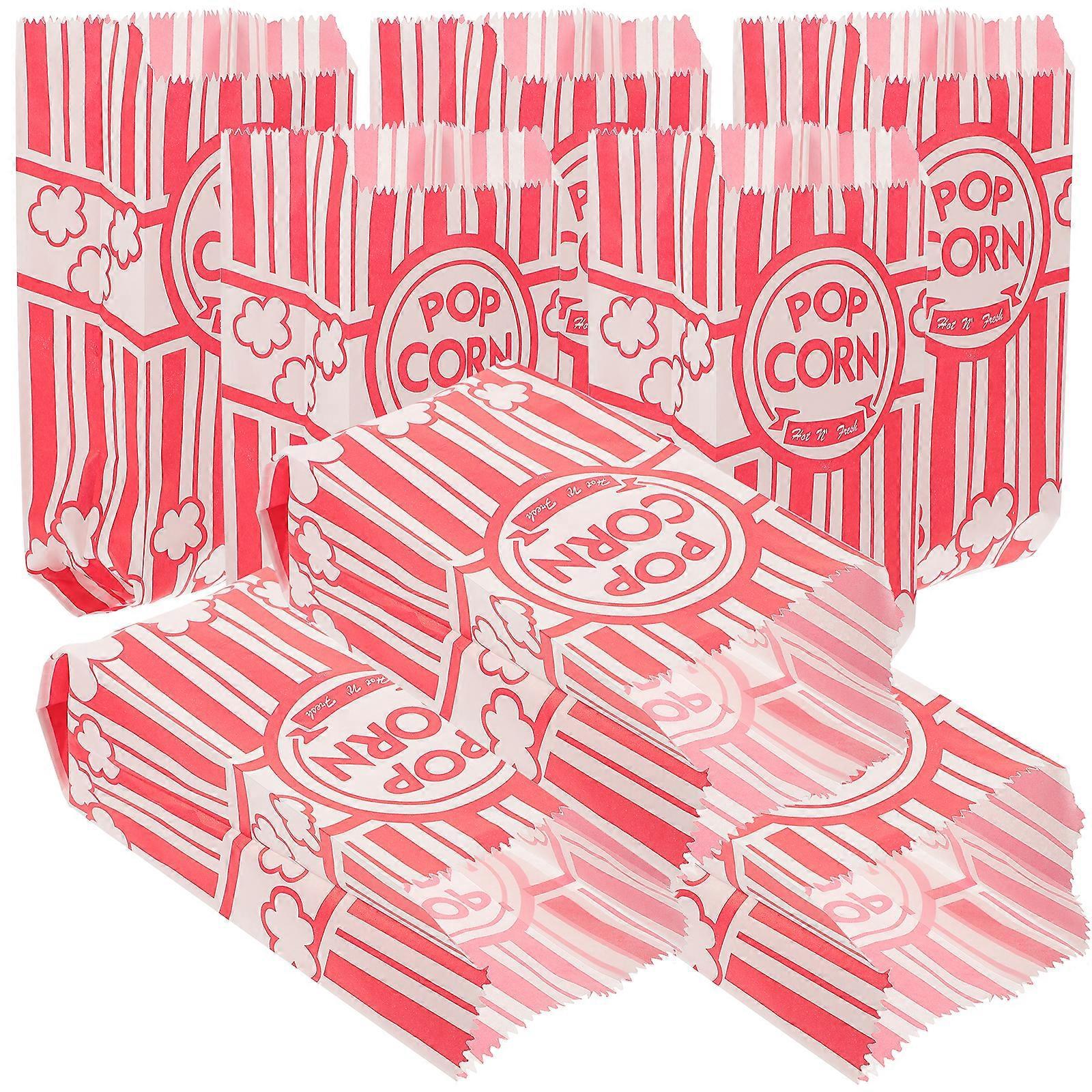 50 Stück Popcorntüten, Popcorn-papiertüten, Fettabweisende Papierverpackungstüten-20x9x6cm