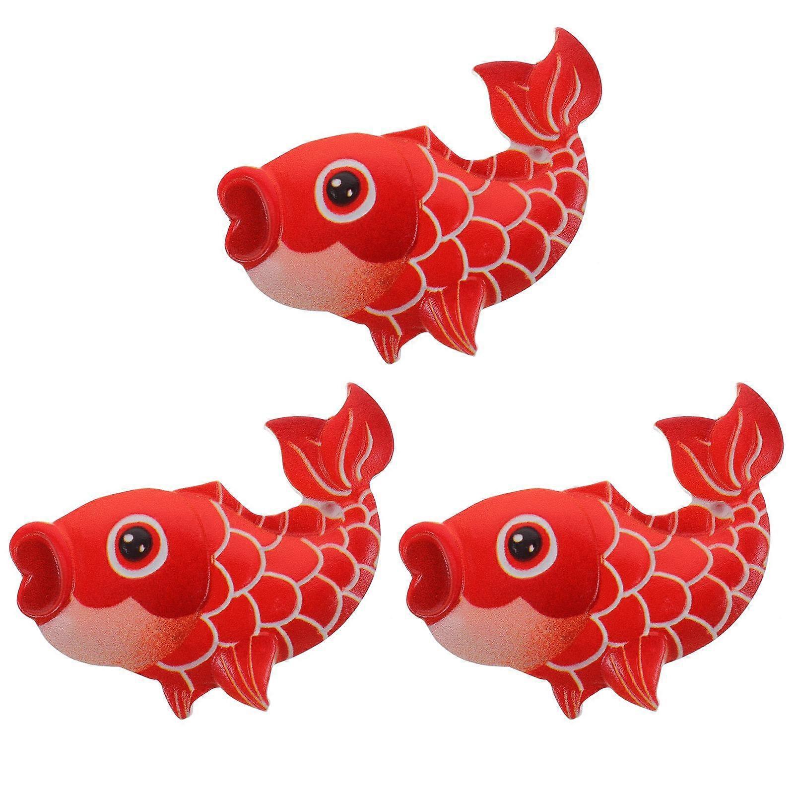 3er-set Fisch-kühlschrankmagnete, Niedliche Fisch-kühlschrankmagnete, Dekorative Kühlschrankmagnete-5.8x3.5cm-red