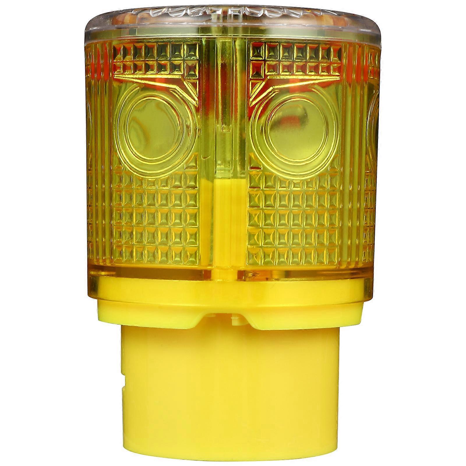 Stück Solar-blitzwarnleuchte, Solarbetriebene Led-leuchte, Signalleuchte, Straßenlampe-11x7.5cm-yellow
