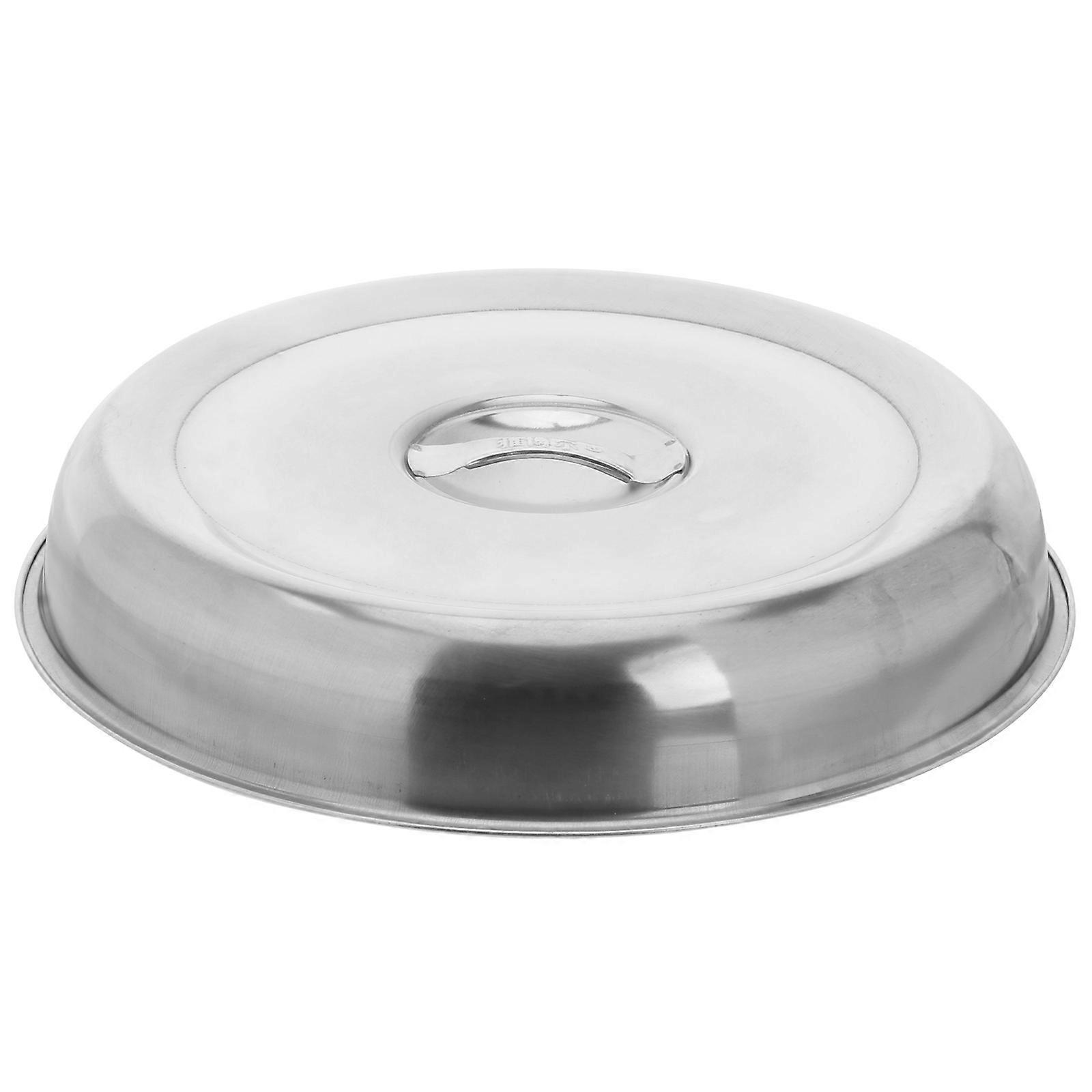 Stück Edelstahl-eisenplatten-abdeckung, Runde Steak-abdeckung, Einfache Steak-abdeckung-24x24x4-silver