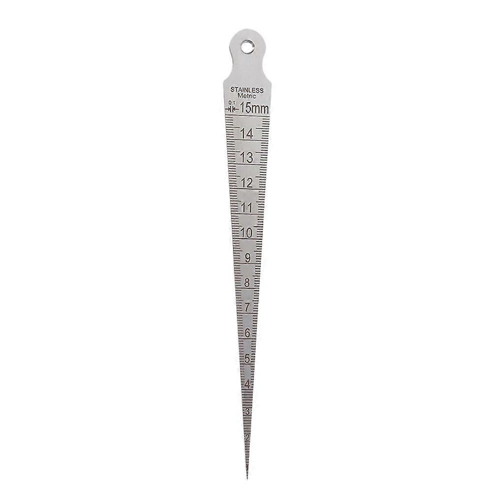 Stück Schweißnahtprüflehre, Konisch, Metrisch, Edelstahl, 0-15 Mm, Konische Schweißnahtlehre (dünn, Dick, Dünn)-15x1.6cm-silver