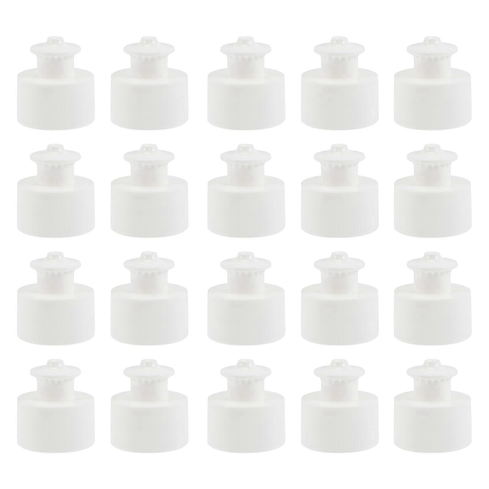 40 Stück Push-pull-ersatzverschlüsse, Auslaufsichere, Wiederverwendbare Sport-wasserflaschendeckel-3.5x2.9cm-transparent