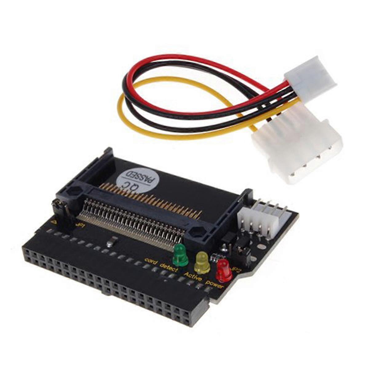 Dual Compact Flash Cf I/ii Auf 3,5 Zoll Ide Hdd Adapter Mit 3 Leds (schwarz)-6.00x4.50x0.40cm