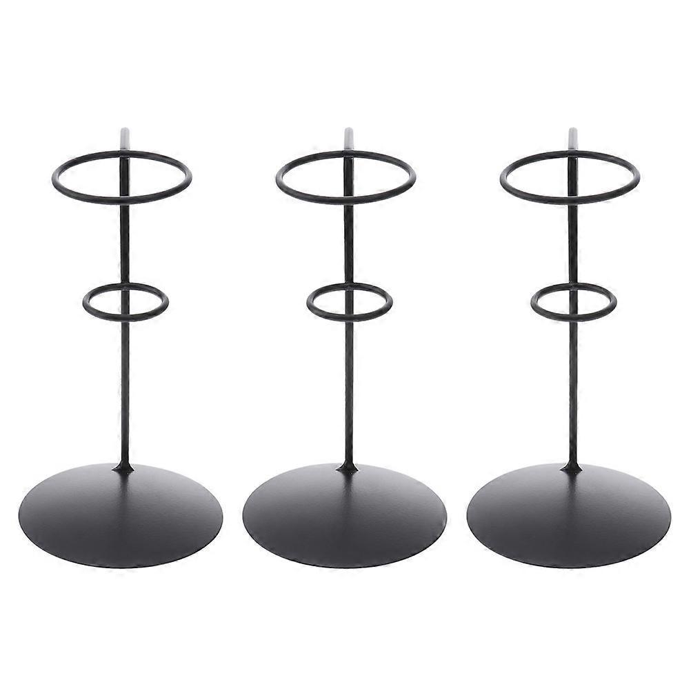 3-teiliger Eiswaffelhalter, Eierwaffelhalter, Eisenwaffelhalter, Eierwaffelhalter, Einzelner Eiswaffelhalter-15.8x8.5x8cm-black