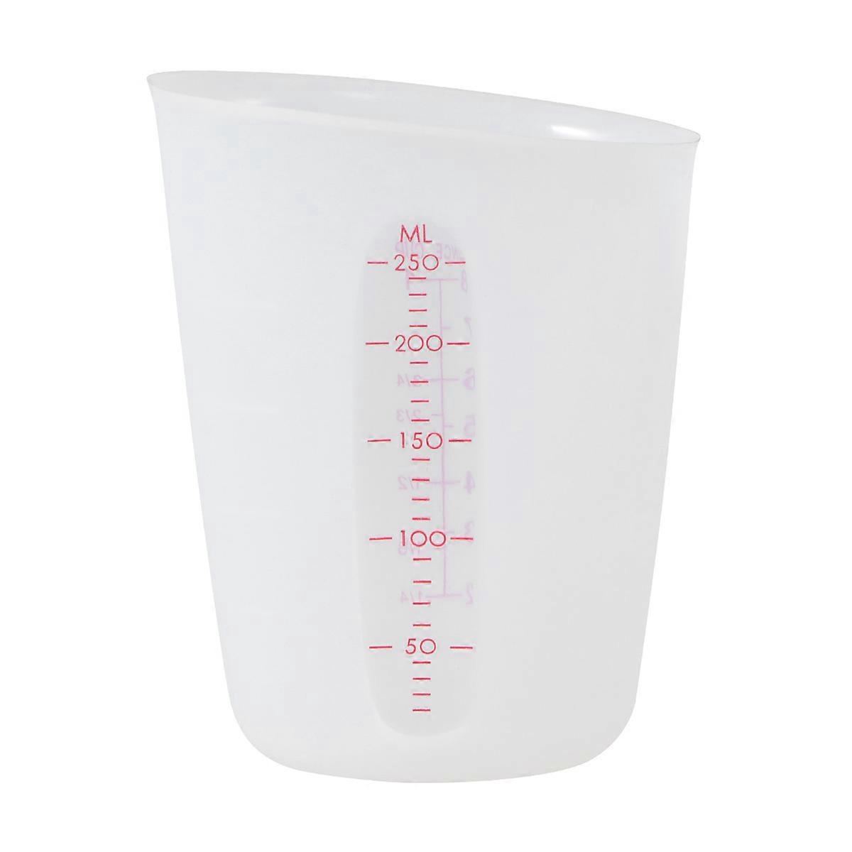 Silikon-messbecher, Halbtransparent, Mit Sichtbarer Skala (250 Ml)-white