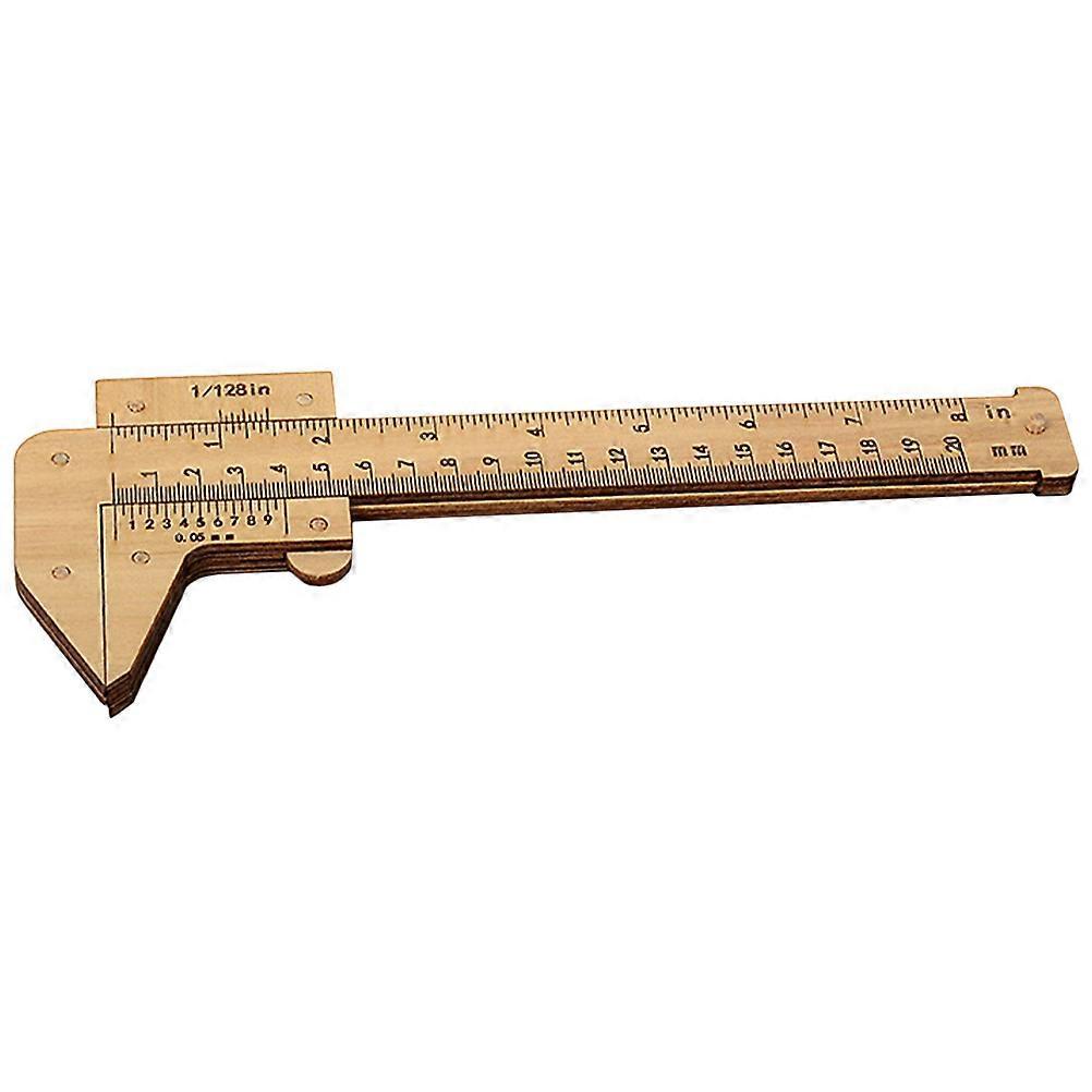 Multifunktionaler Holzmessschieber, Mallineal Für Schüler, Tragbares Holzlineal-25x10x1.2cm