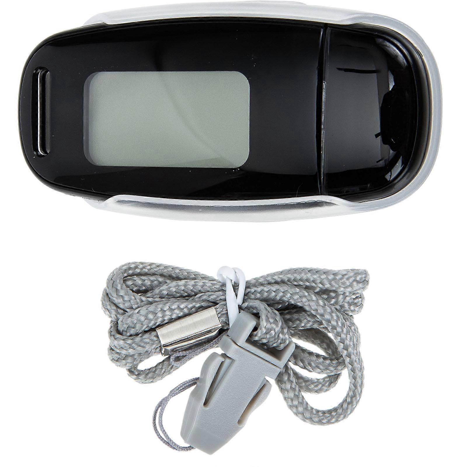Set Tragbarer Schrittzähler, Usb-lade-schrittzähler, Kunststoff-schrittzähler, Kleiner Schrittzähler-8x4cm-black