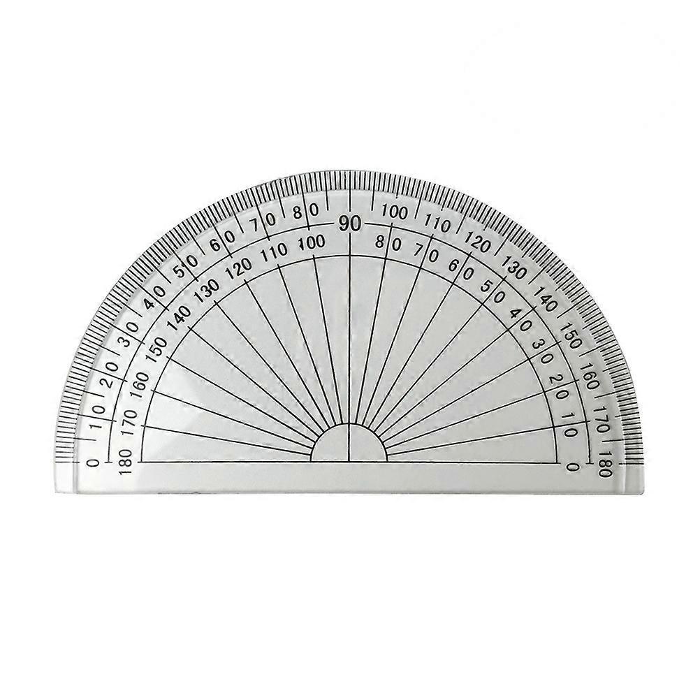 20 Stück 4 Zoll 10 Cm Kunststoff 180 Grad Winkelmesser Für Winkelmessung Schule/büro/schüler Mathematik (transparent)