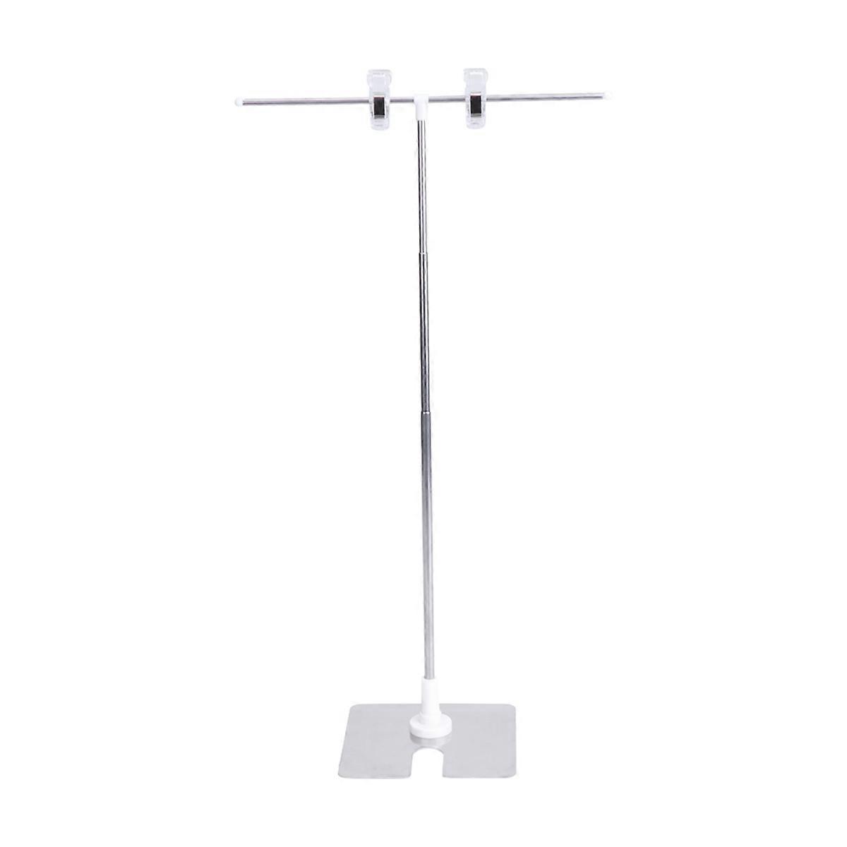 Teleskop-plakatständer T-förmig, Werbeständer Aus Edelstahl Für Geschäfte Und Supermärkte (hohl, Teleskopisch, T-förmig)-93x13.3cm