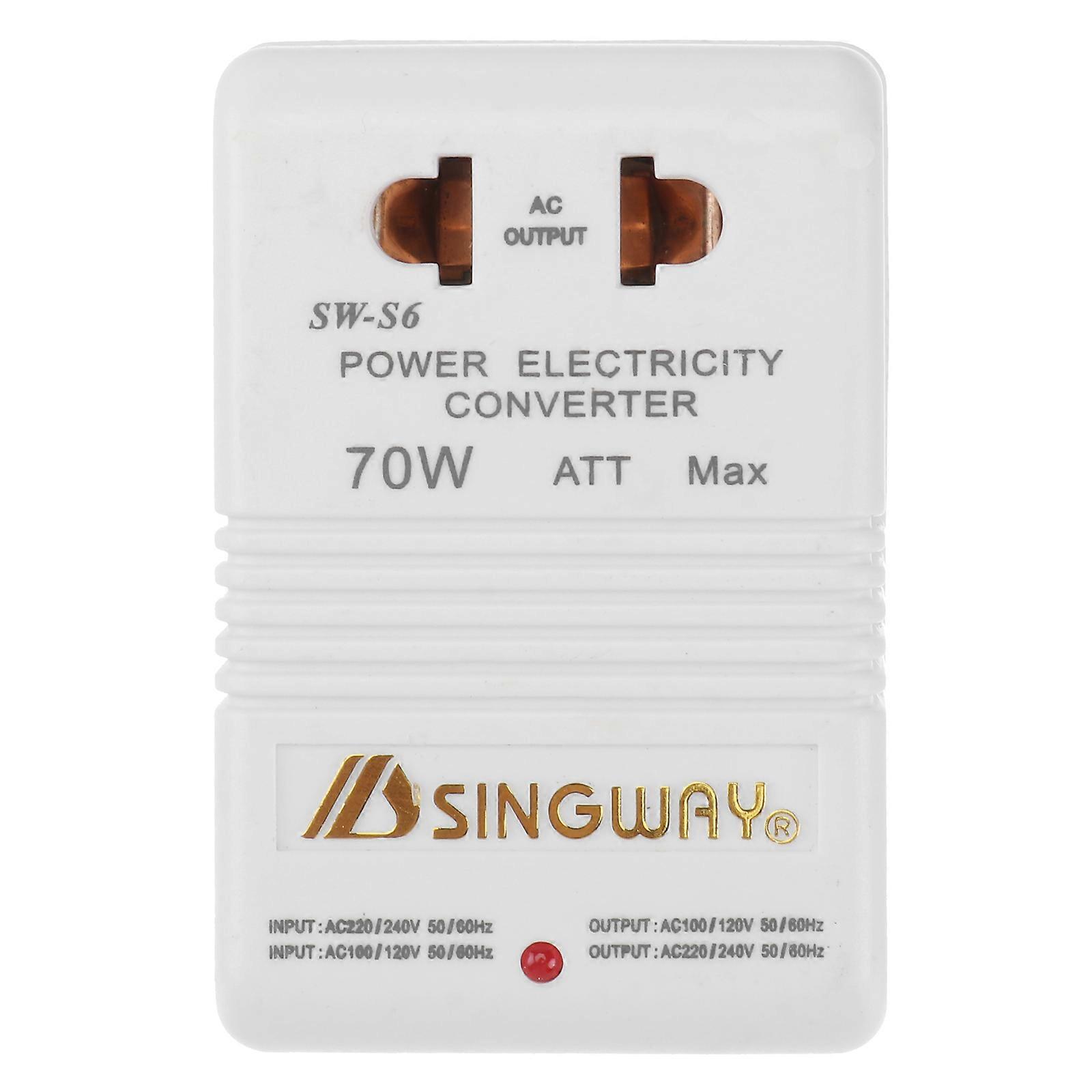 220v Auf 110v Auf- Und Abwärts-spannungswandler 70w Watt Für Reisen (weiß)