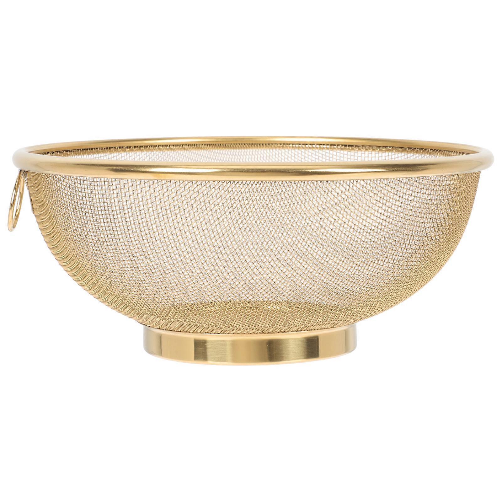 Edelstahl-siebkorb Mit Feinem Sieb-20x20cm-golden