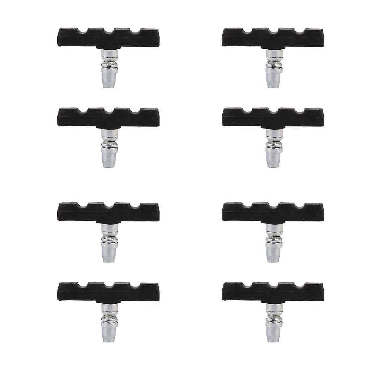 8-teiliges Set Fahrradbremsbeläge Rennrad Mountainbike V-brake-blöcke (schwarz)-7.5x4 Cm-black