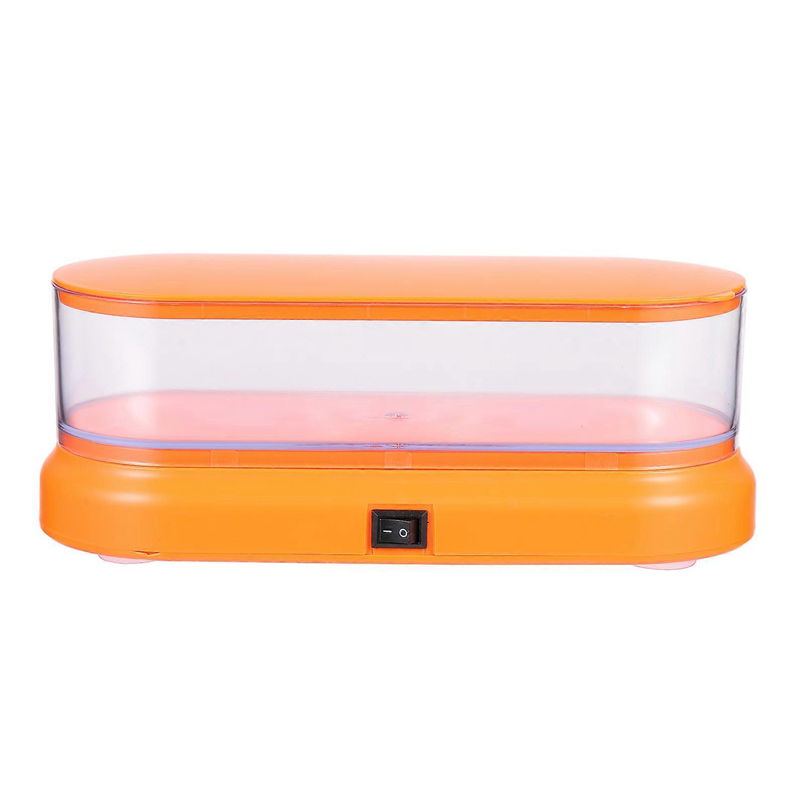 Brillenreinigungsbox, Brillenreiniger, Ultraschallreiniger, Schmuckreinigungsmaschine, Schmuckwaschmaschine-20x8cm-orange