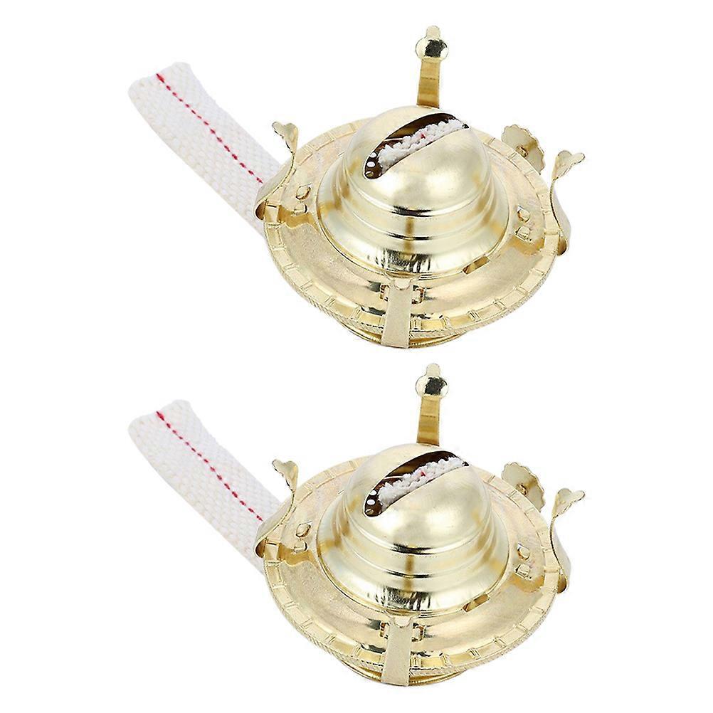 2 Sets Petroleumlampenbrenner, Öllampendocht, Ersatzteil Für Petroleumlampen-4.7x4.7x6cm-golden