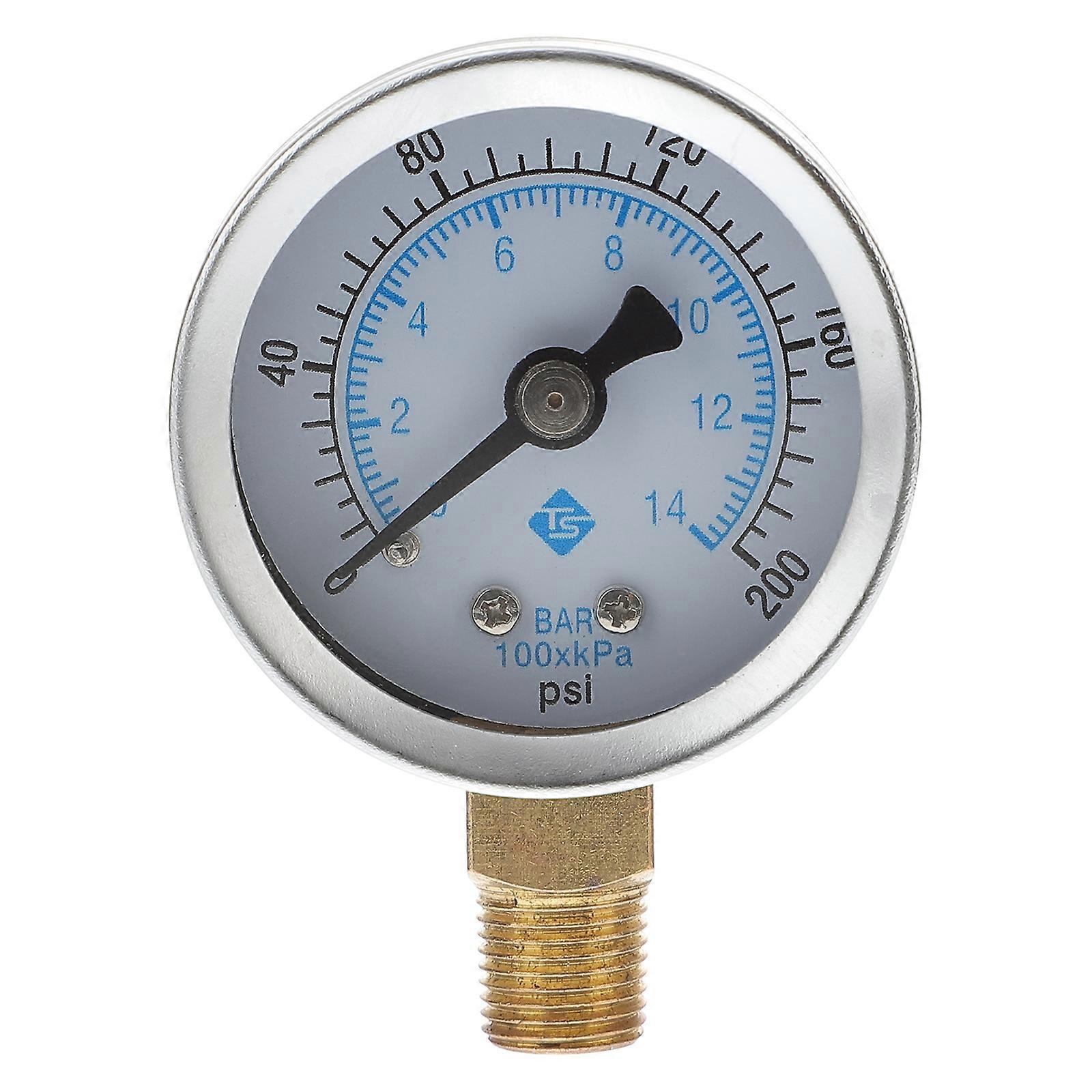 1/8 Zoll 0-200 Psi 0-14 Bar Kompressor-druckluftmanometer