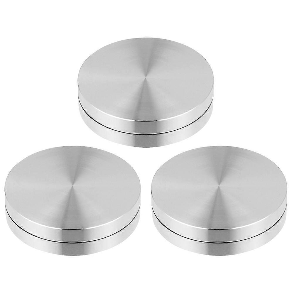 3 Stück Drehtellerlager Aus Aluminiumlegierung, Achse Für Backblech, Drehbare Tortenständerfüße-3.50x3.50x1.20cm-silver