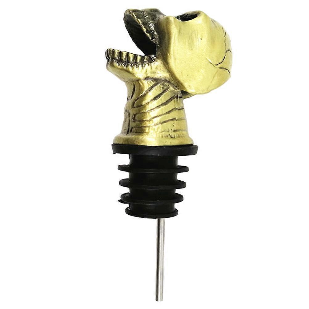 Stück Halloween-weinausgießer Aus Zinklegierung Mit Totenkopf-motiv, Flaschenverschluss, Getränkeflaschenverschluss Für Bar, Hotel, Party, Zuhause (bronze)-11x4x4cm