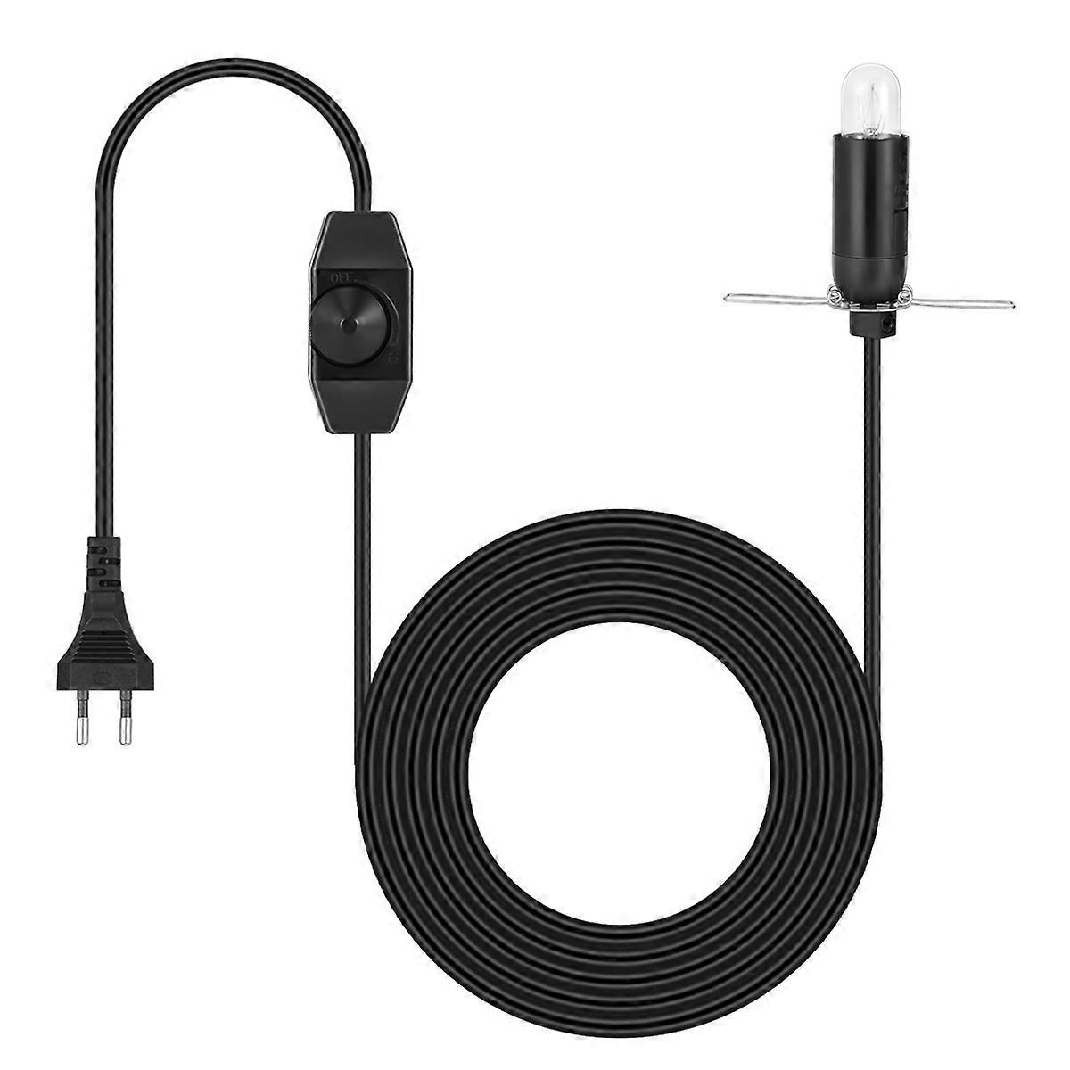 Ledmomo E14 15w Wolfram-glühlampe Und Dimmerkabel Für Salzkristalllampen Mit Eu-stecker-as Shown