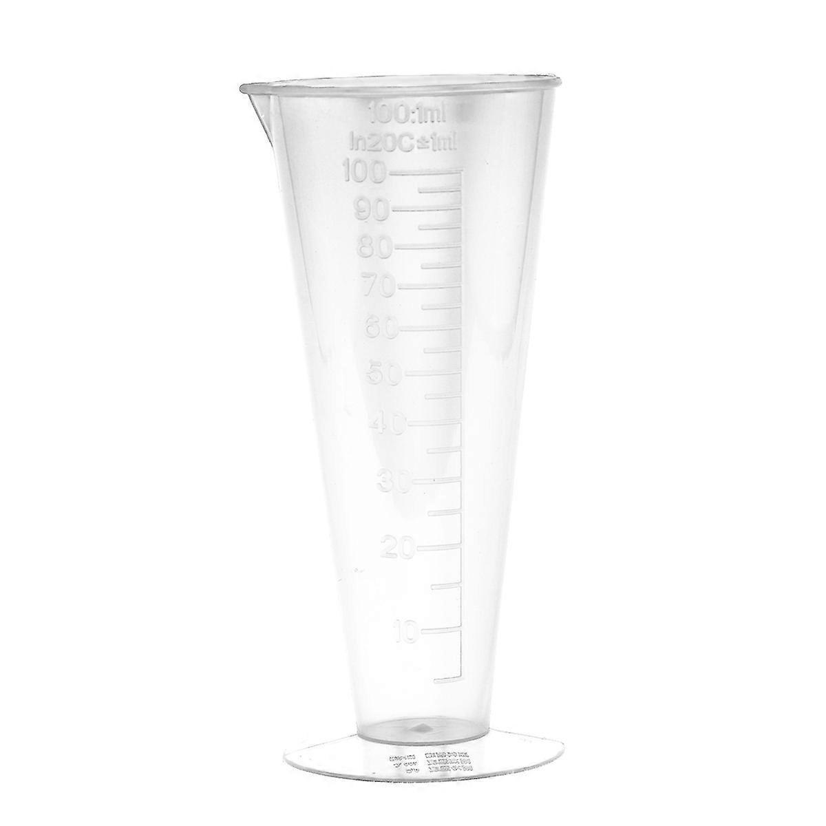 Stück 100 Ml Messbecher Aus Kunststoff, Transparent, Für Die Chemische Industrie, Konisch, Graduiert-m-white